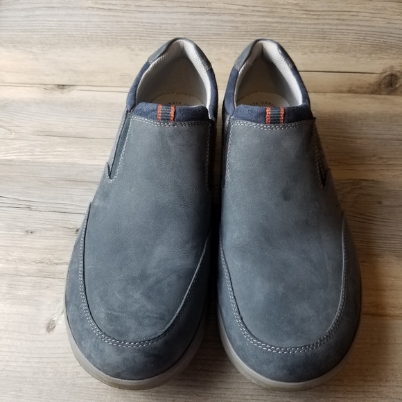Clarks Collection Nubuck Leather Blue Slip On Loafer Sneakers main image 6